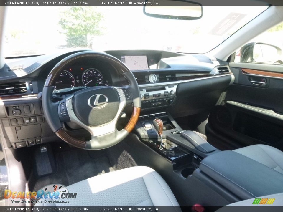 2014 Lexus ES 350 Obsidian Black / Light Gray Photo #9
