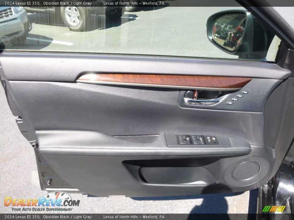2014 Lexus ES 350 Obsidian Black / Light Gray Photo #10