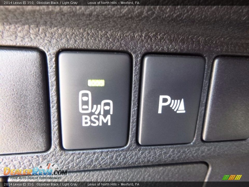 2014 Lexus ES 350 Obsidian Black / Light Gray Photo #14