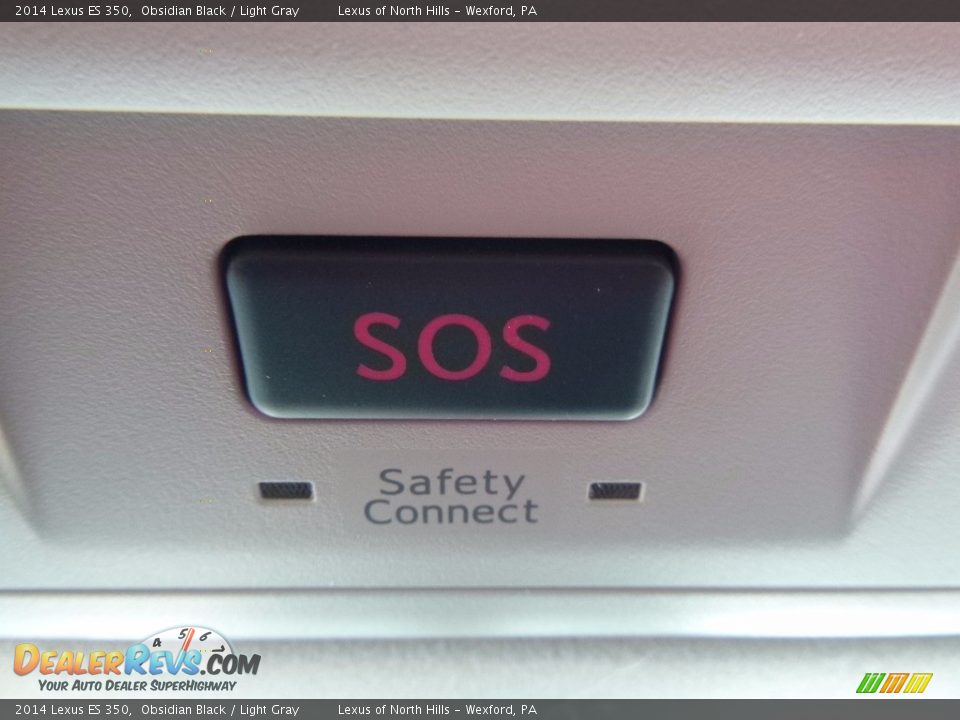 2014 Lexus ES 350 Obsidian Black / Light Gray Photo #22