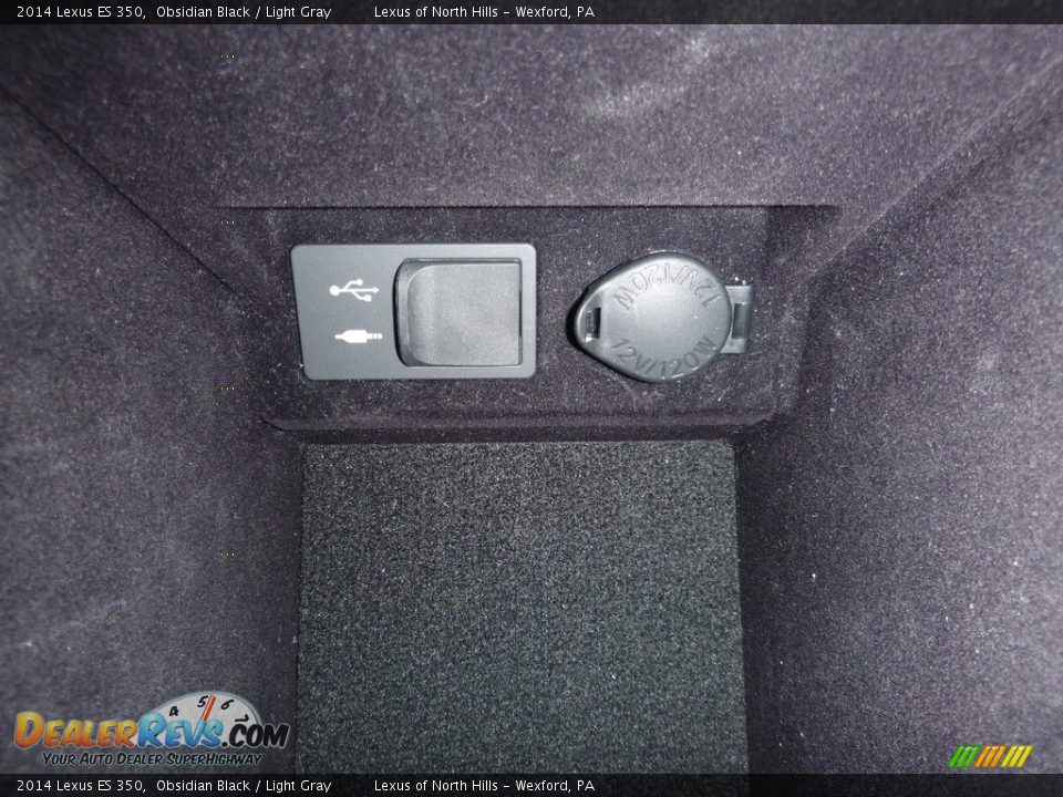 2014 Lexus ES 350 Obsidian Black / Light Gray Photo #24