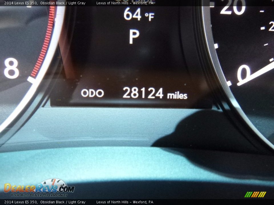 2014 Lexus ES 350 Obsidian Black / Light Gray Photo #25