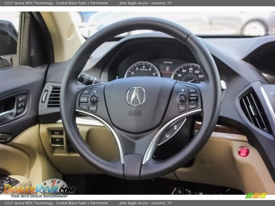 2017 Acura MDX Technology Crystal Black Pearl / Parchment Photo #32