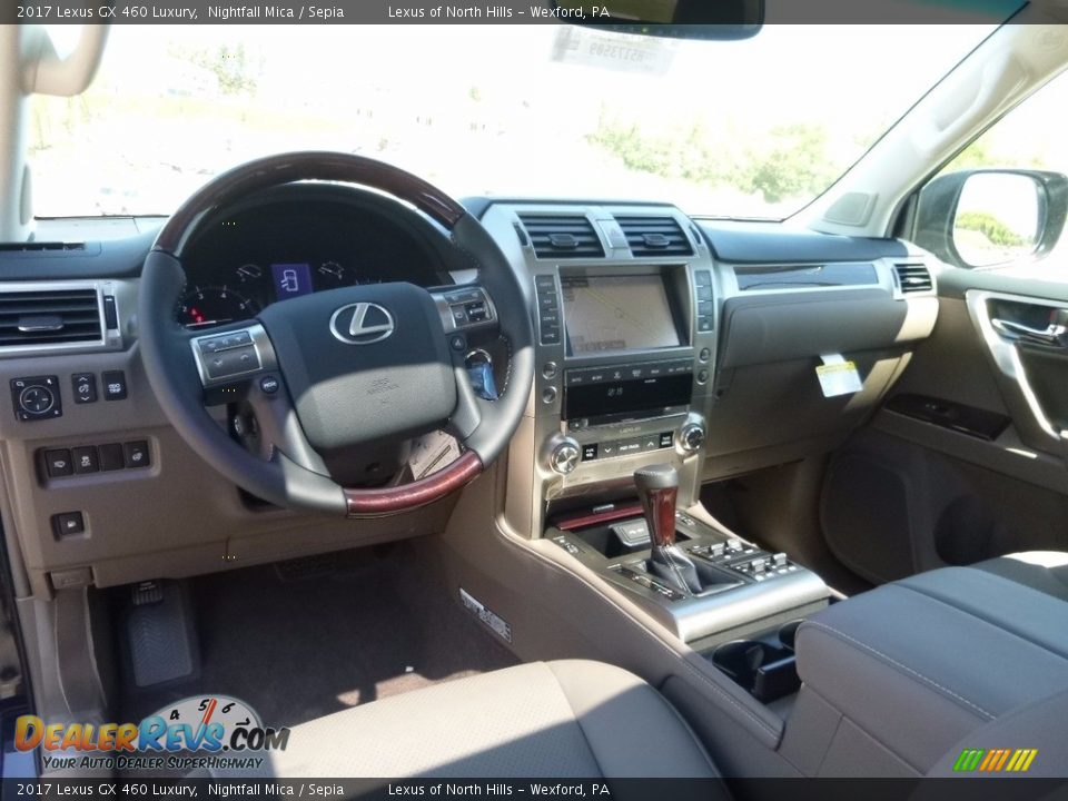 2017 Lexus GX 460 Luxury Nightfall Mica / Sepia Photo #9