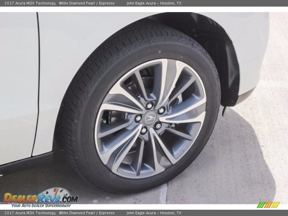 2017 Acura MDX Technology White Diamond Pearl / Espresso Photo #11
