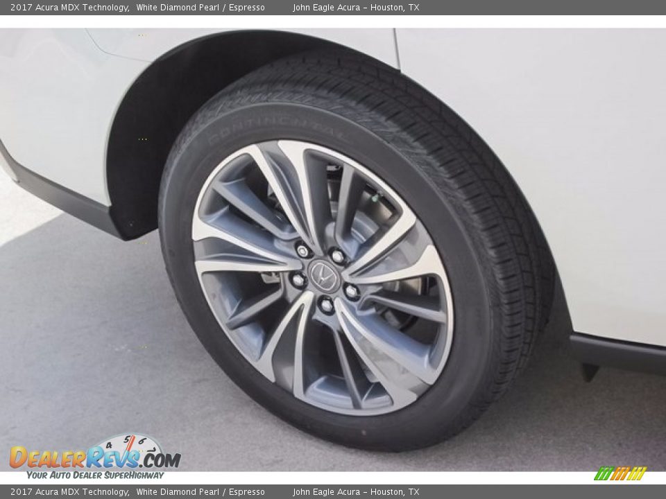 2017 Acura MDX Technology White Diamond Pearl / Espresso Photo #12