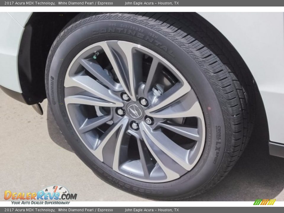2017 Acura MDX Technology White Diamond Pearl / Espresso Photo #14