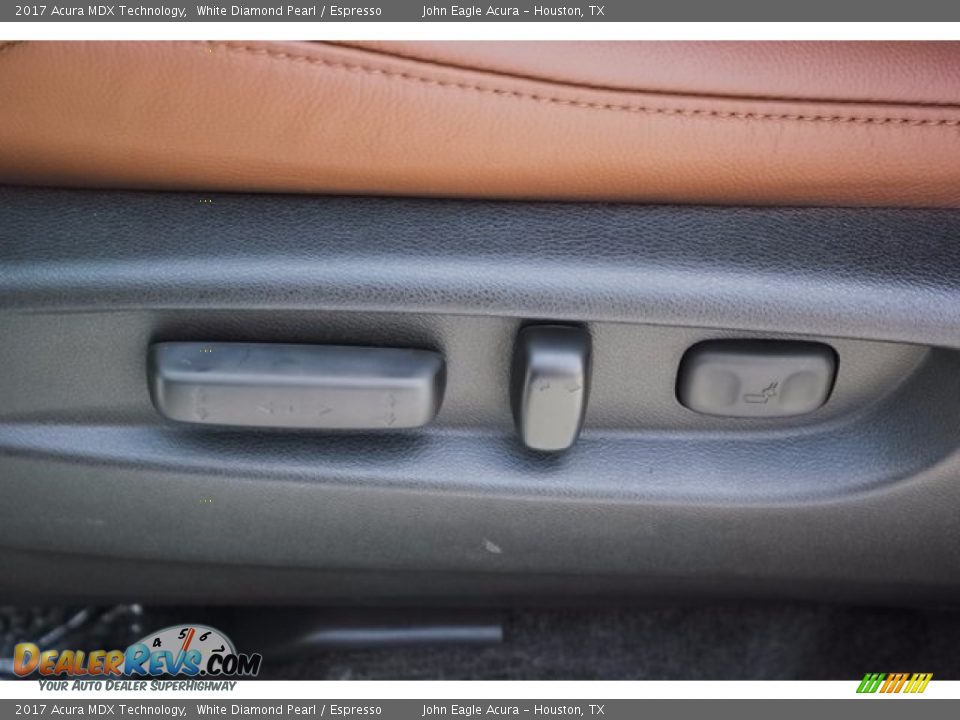 2017 Acura MDX Technology White Diamond Pearl / Espresso Photo #19