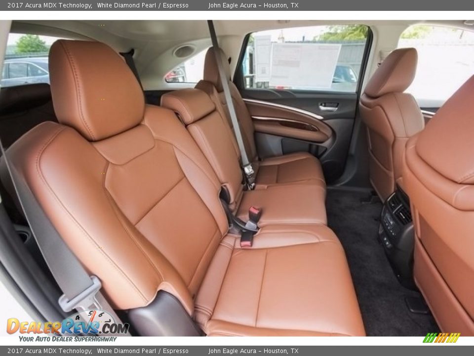 2017 Acura MDX Technology White Diamond Pearl / Espresso Photo #29