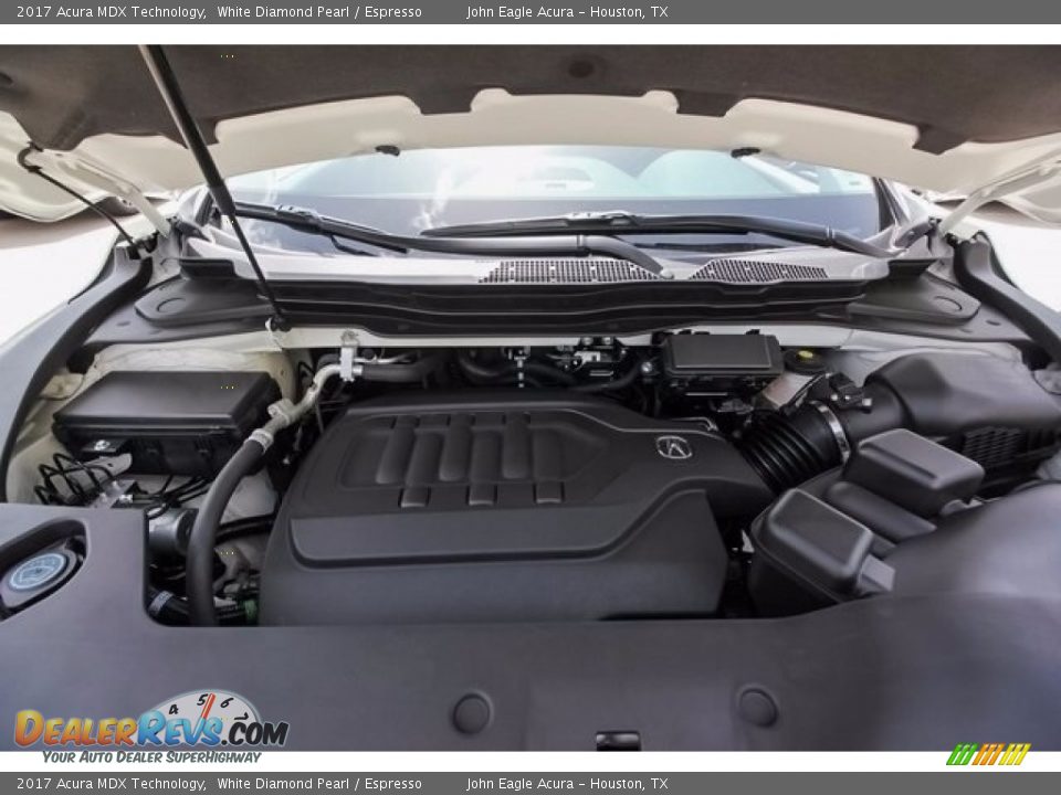 2017 Acura MDX Technology White Diamond Pearl / Espresso Photo #32