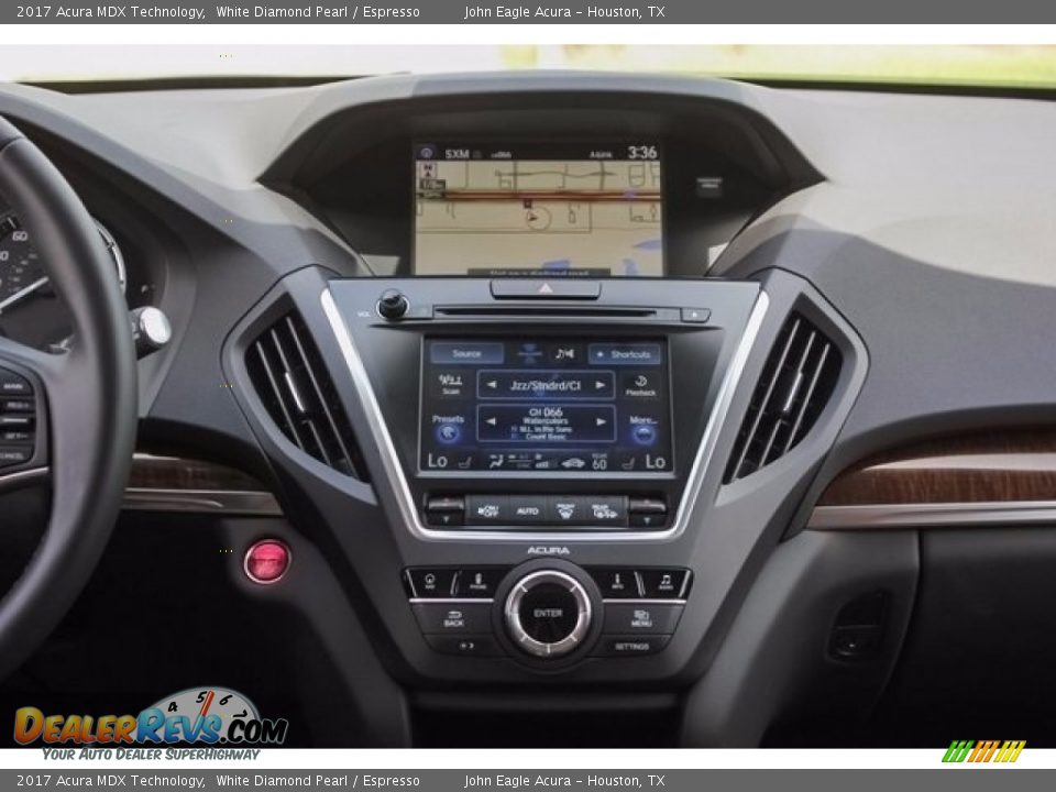 2017 Acura MDX Technology White Diamond Pearl / Espresso Photo #35
