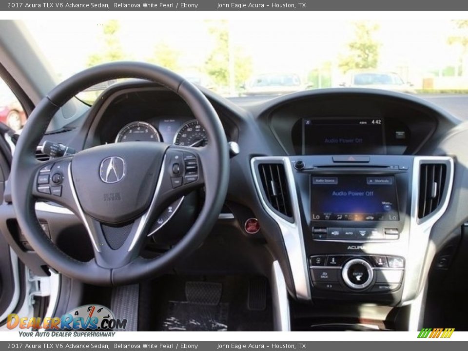 2017 Acura TLX V6 Advance Sedan Bellanova White Pearl / Ebony Photo #9