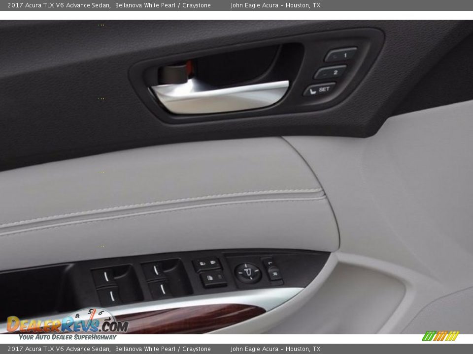 2017 Acura TLX V6 Advance Sedan Bellanova White Pearl / Graystone Photo #23