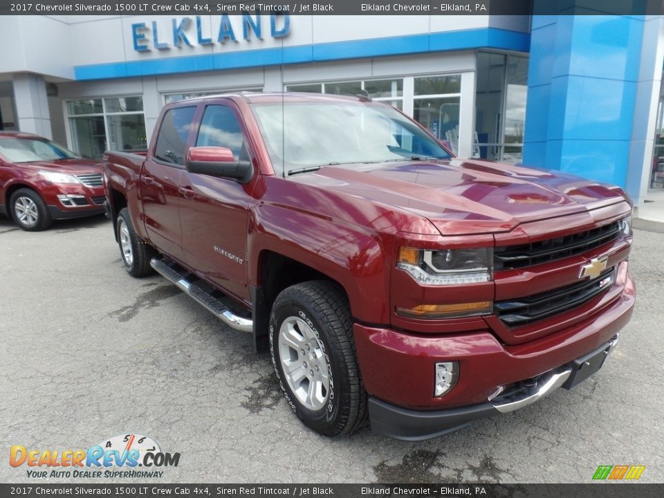 2017 Chevrolet Silverado 1500 LT Crew Cab 4x4 Siren Red Tintcoat / Jet Black Photo #1