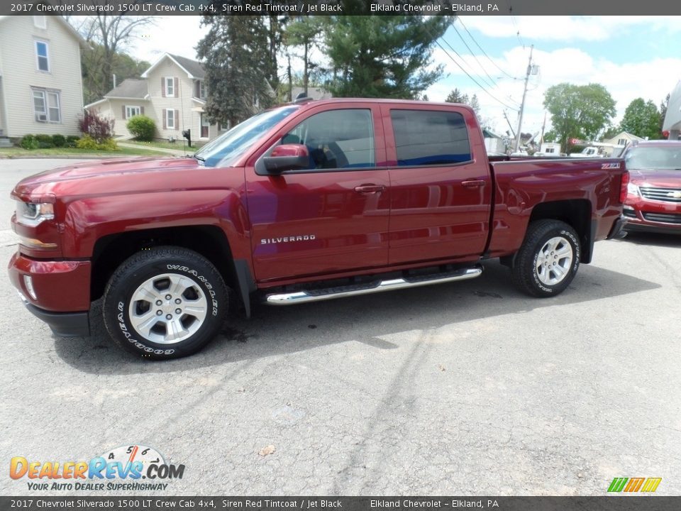 2017 Chevrolet Silverado 1500 LT Crew Cab 4x4 Siren Red Tintcoat / Jet Black Photo #4