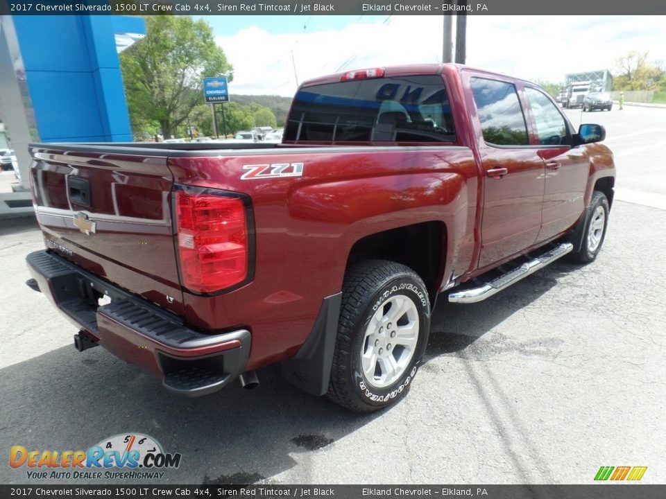 2017 Chevrolet Silverado 1500 LT Crew Cab 4x4 Siren Red Tintcoat / Jet Black Photo #7