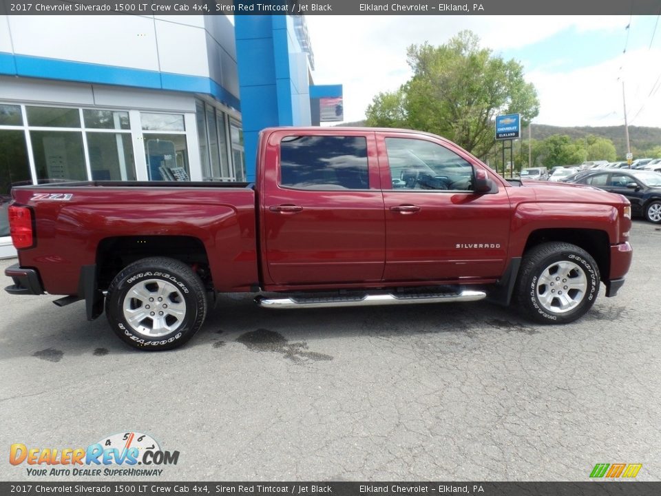 2017 Chevrolet Silverado 1500 LT Crew Cab 4x4 Siren Red Tintcoat / Jet Black Photo #8