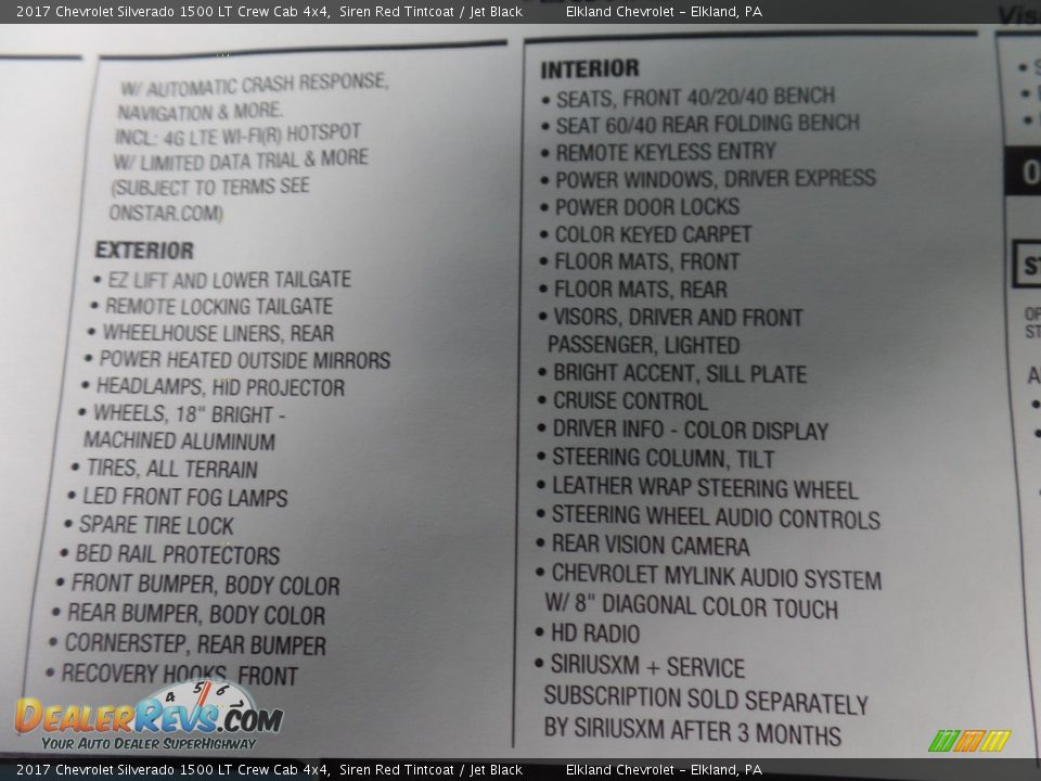 2017 Chevrolet Silverado 1500 LT Crew Cab 4x4 Siren Red Tintcoat / Jet Black Photo #22