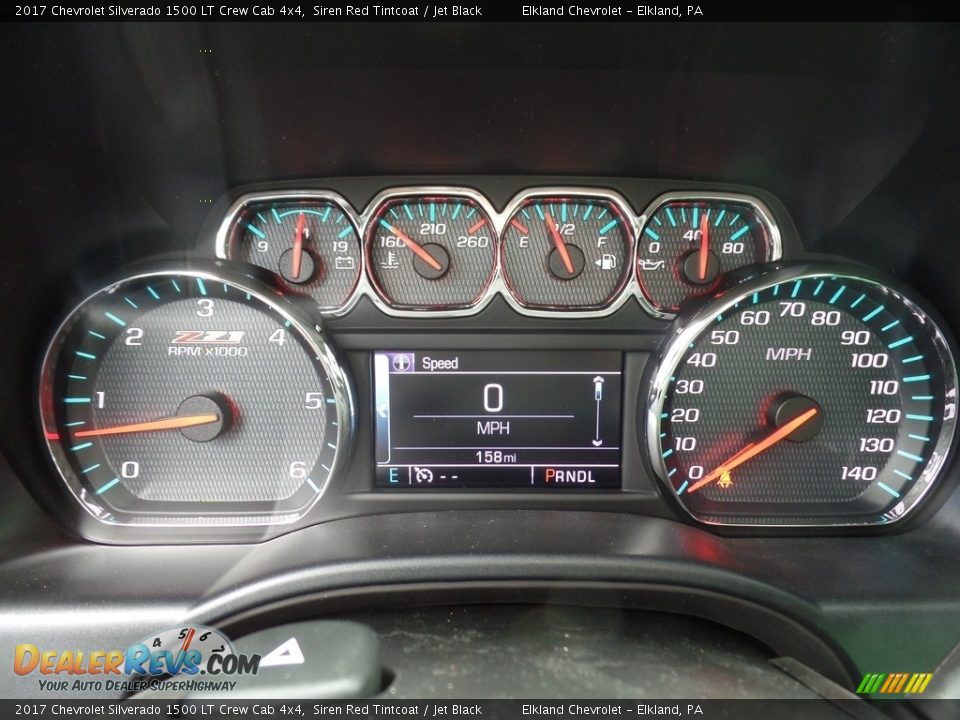 2017 Chevrolet Silverado 1500 LT Crew Cab 4x4 Siren Red Tintcoat / Jet Black Photo #34