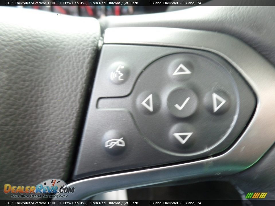 2017 Chevrolet Silverado 1500 LT Crew Cab 4x4 Siren Red Tintcoat / Jet Black Photo #35