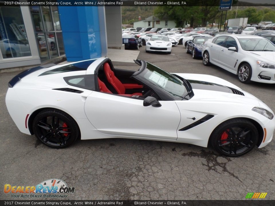 2017 Chevrolet Corvette Stingray Coupe Arctic White / Adrenaline Red Photo #3