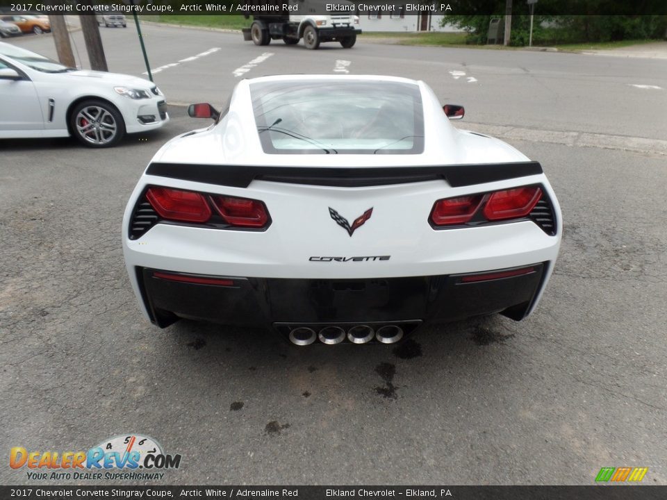 2017 Chevrolet Corvette Stingray Coupe Arctic White / Adrenaline Red Photo #9
