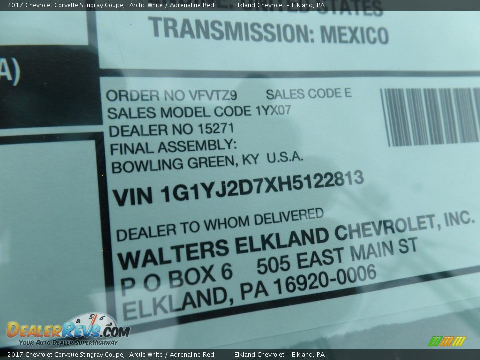 2017 Chevrolet Corvette Stingray Coupe Arctic White / Adrenaline Red Photo #21