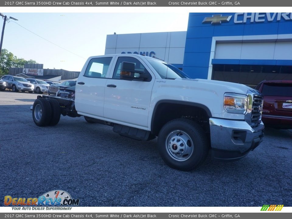 2017 GMC Sierra 3500HD Crew Cab Chassis 4x4 Summit White / Dark Ash/Jet Black Photo #1