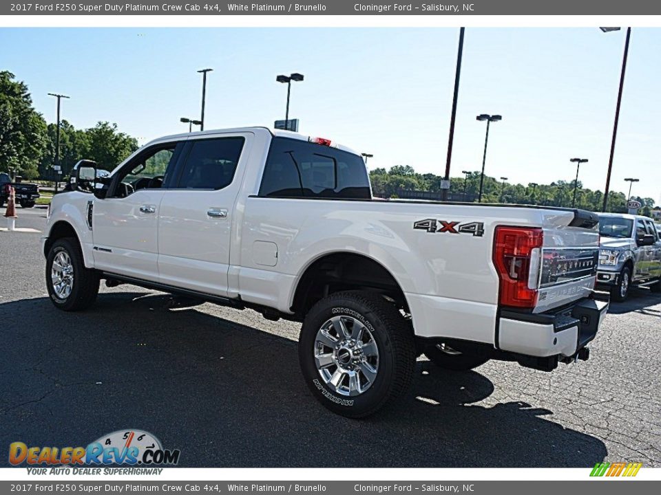 2017 Ford F250 Super Duty Platinum Crew Cab 4x4 White Platinum / Brunello Photo #27