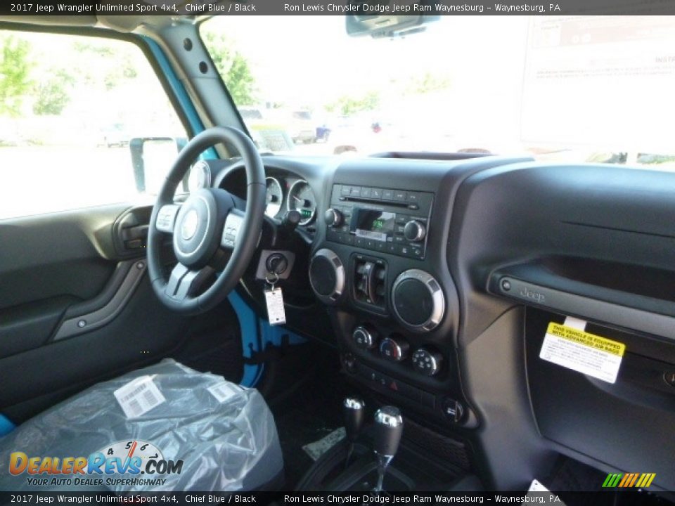 2017 Jeep Wrangler Unlimited Sport 4x4 Chief Blue / Black Photo #10
