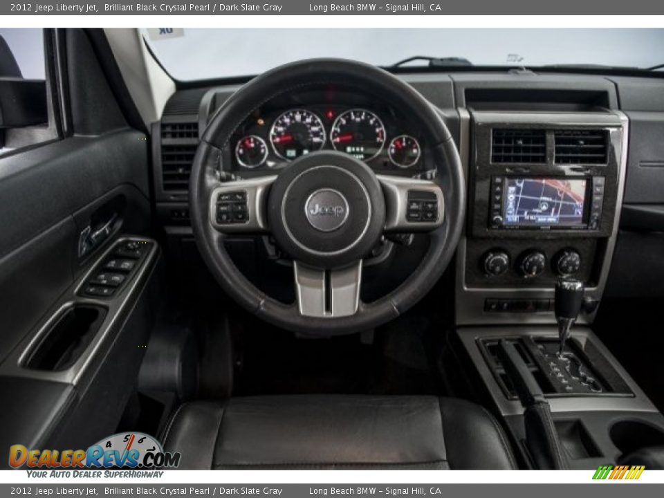 2012 Jeep Liberty Jet Brilliant Black Crystal Pearl / Dark Slate Gray Photo #4