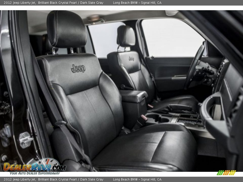 2012 Jeep Liberty Jet Brilliant Black Crystal Pearl / Dark Slate Gray Photo #6