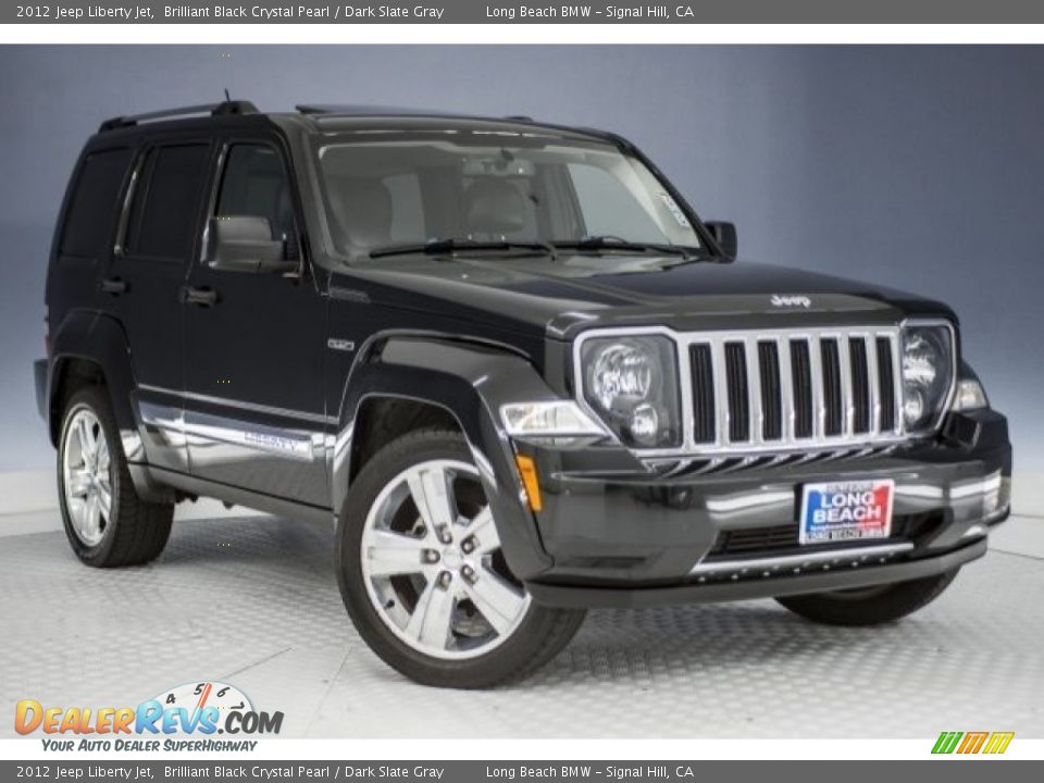 2012 Jeep Liberty Jet Brilliant Black Crystal Pearl / Dark Slate Gray Photo #12