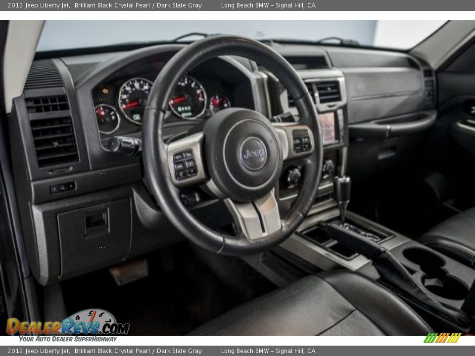 2012 Jeep Liberty Jet Brilliant Black Crystal Pearl / Dark Slate Gray Photo #15