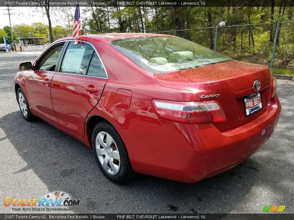 2007 Toyota Camry LE Barcelona Red Metallic / Bisque Photo #10