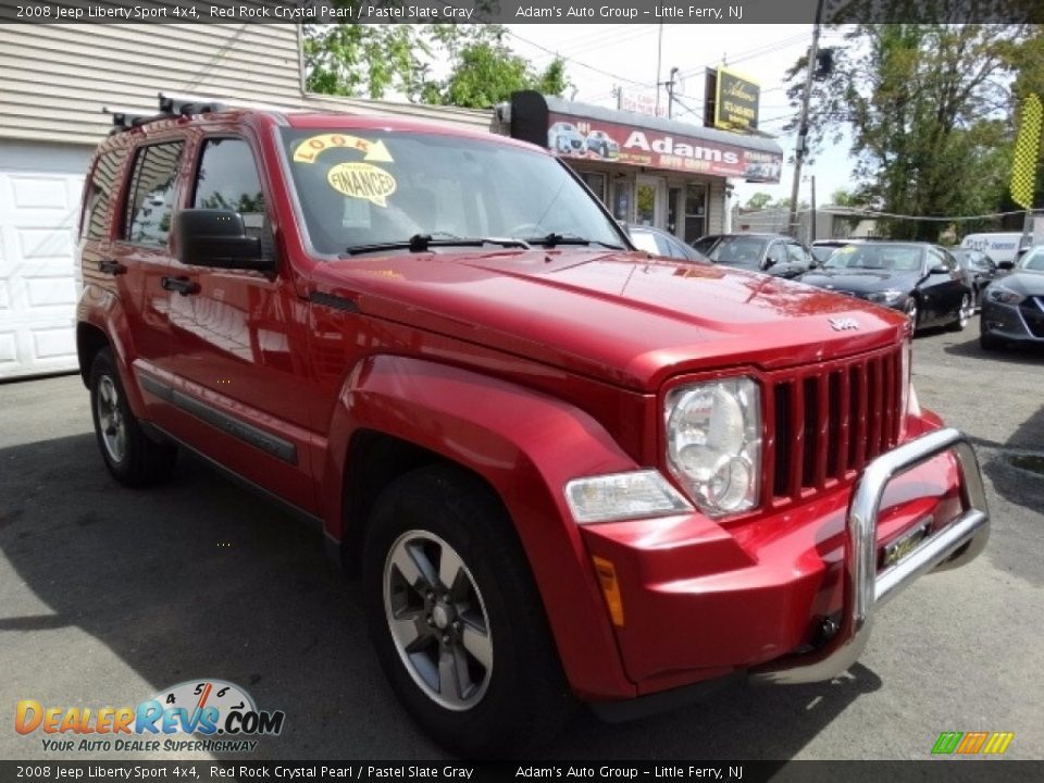 2008 Jeep Liberty Sport 4x4 Red Rock Crystal Pearl / Pastel Slate Gray Photo #3