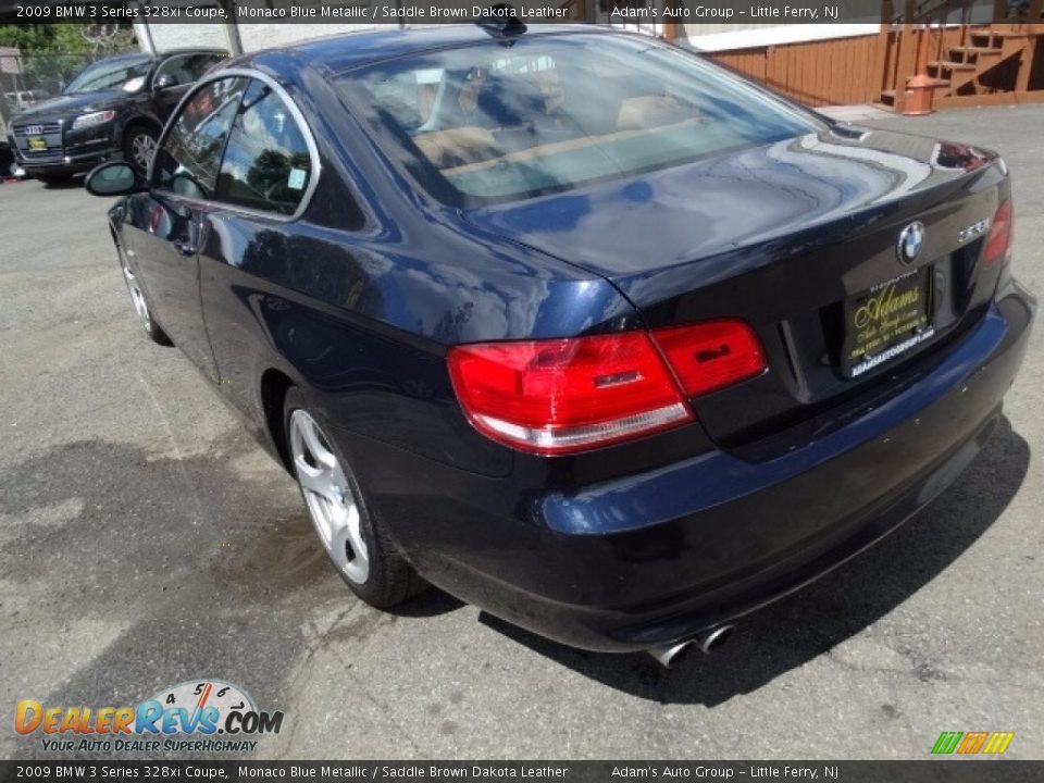 2009 BMW 3 Series 328xi Coupe Monaco Blue Metallic / Saddle Brown Dakota Leather Photo #7