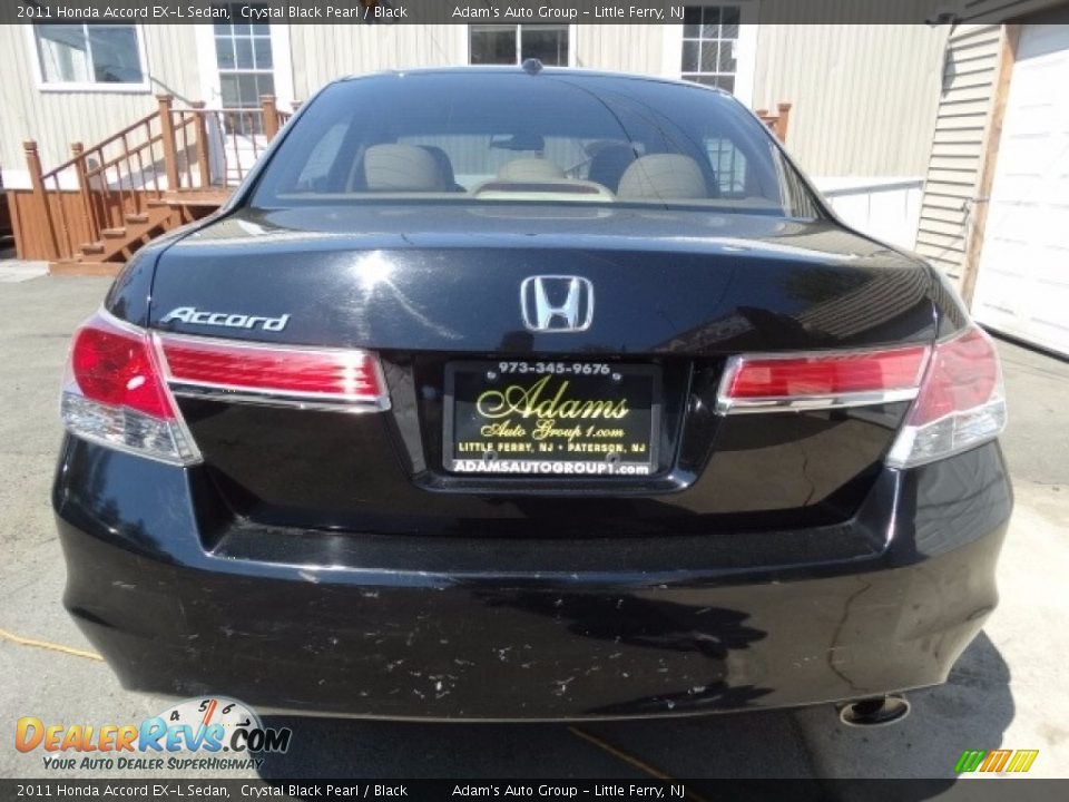 2011 Honda Accord EX-L Sedan Crystal Black Pearl / Black Photo #5