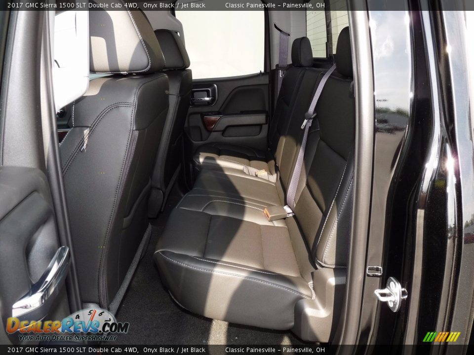 2017 GMC Sierra 1500 SLT Double Cab 4WD Onyx Black / Jet Black Photo #7