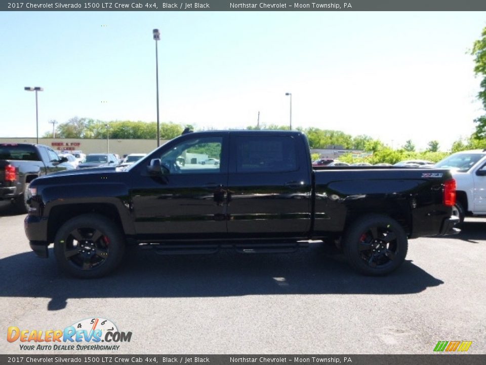 2017 Chevrolet Silverado 1500 LTZ Crew Cab 4x4 Black / Jet Black Photo #3