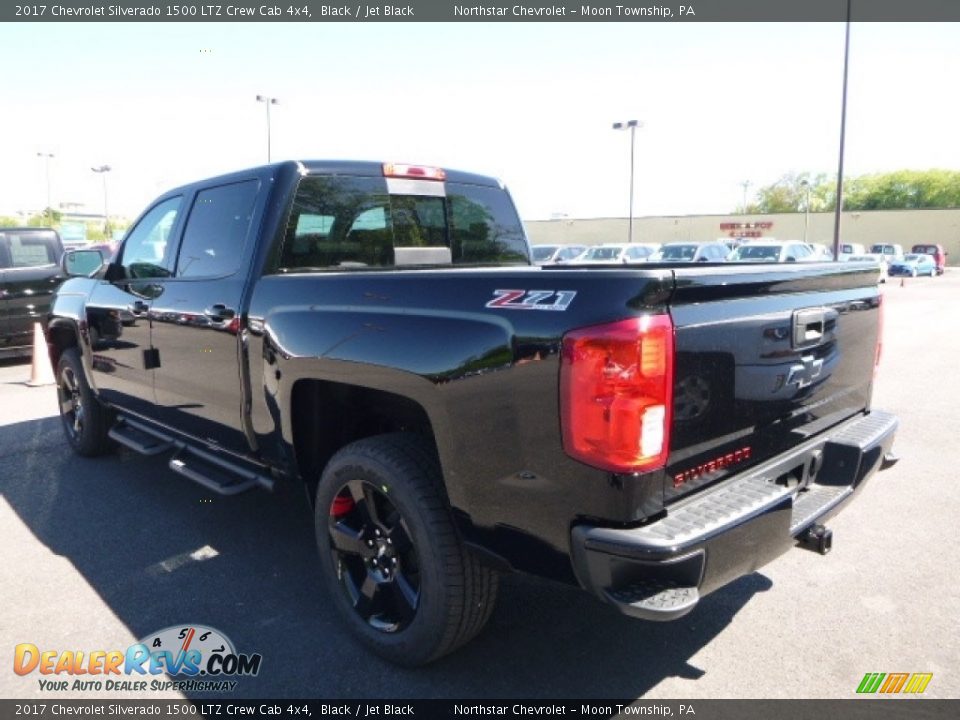 2017 Chevrolet Silverado 1500 LTZ Crew Cab 4x4 Black / Jet Black Photo #4