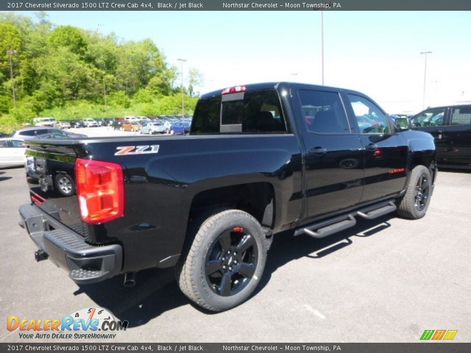 2017 Chevrolet Silverado 1500 LTZ Crew Cab 4x4 Black / Jet Black Photo #6