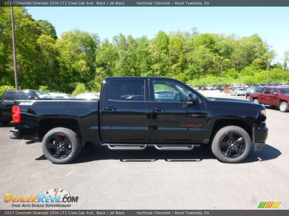 2017 Chevrolet Silverado 1500 LTZ Crew Cab 4x4 Black / Jet Black Photo #7
