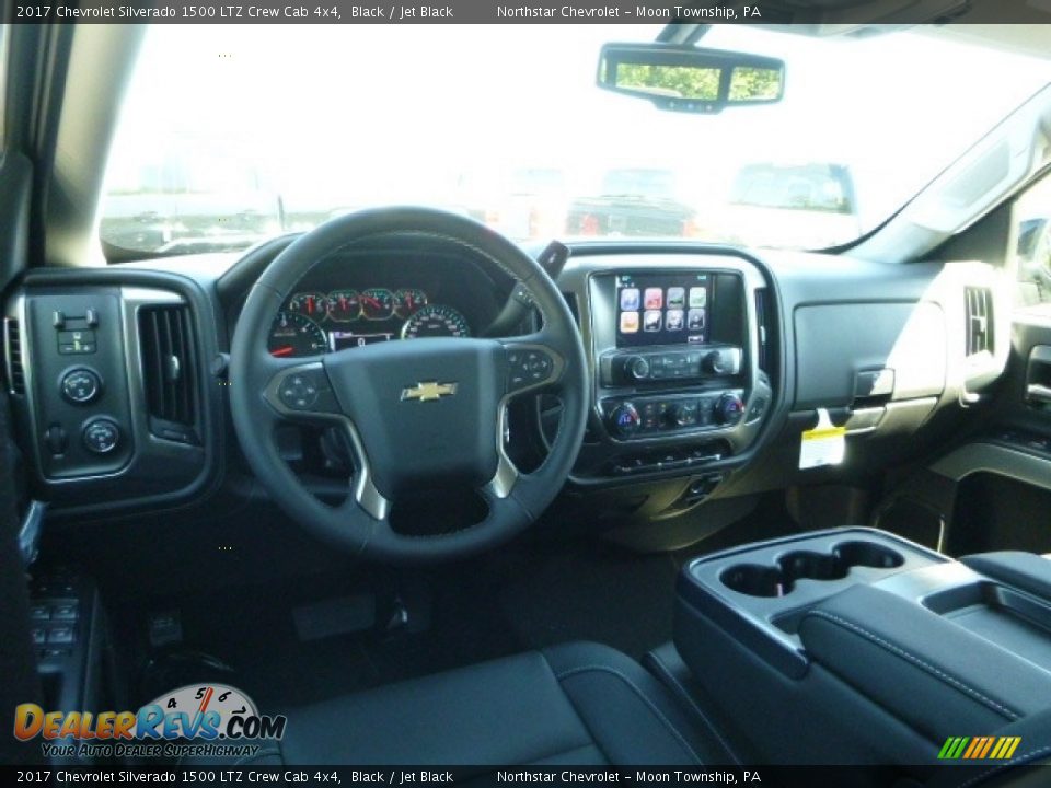 2017 Chevrolet Silverado 1500 LTZ Crew Cab 4x4 Black / Jet Black Photo #13