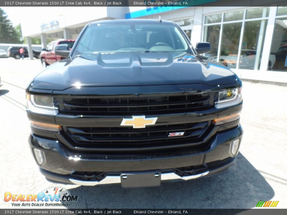 2017 Chevrolet Silverado 1500 LT Crew Cab 4x4 Black / Jet Black Photo #2