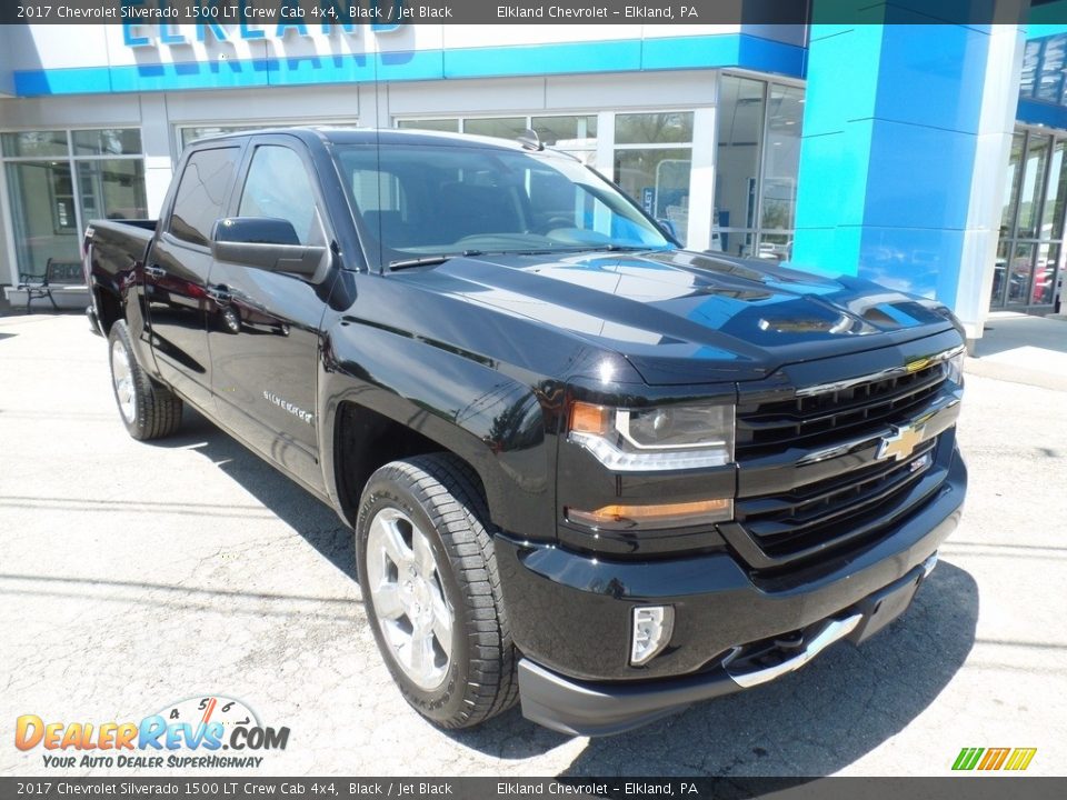 2017 Chevrolet Silverado 1500 LT Crew Cab 4x4 Black / Jet Black Photo #3