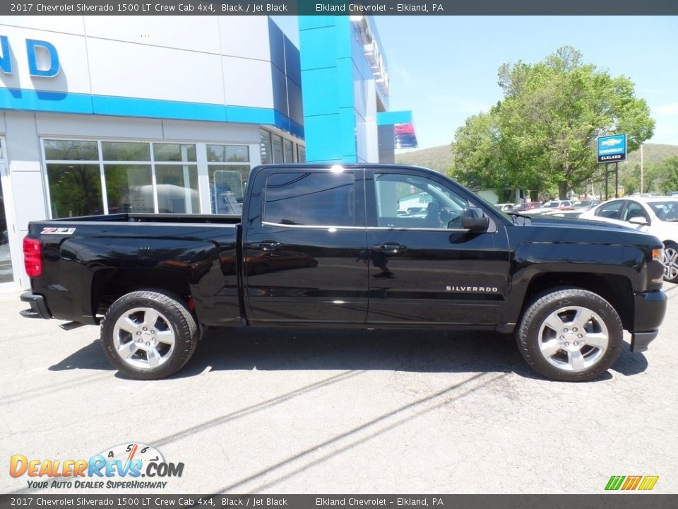 2017 Chevrolet Silverado 1500 LT Crew Cab 4x4 Black / Jet Black Photo #4