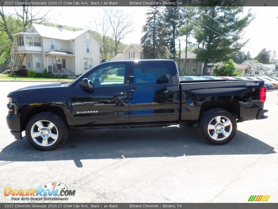 2017 Chevrolet Silverado 1500 LT Crew Cab 4x4 Black / Jet Black Photo #8