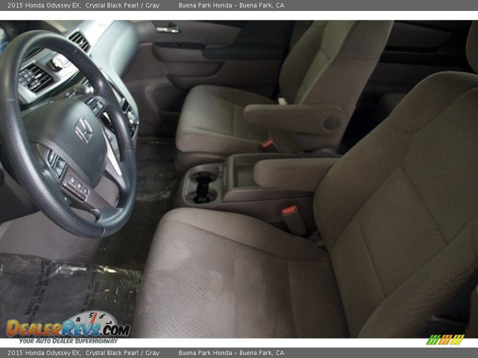 2015 Honda Odyssey EX Crystal Black Pearl / Gray Photo #3