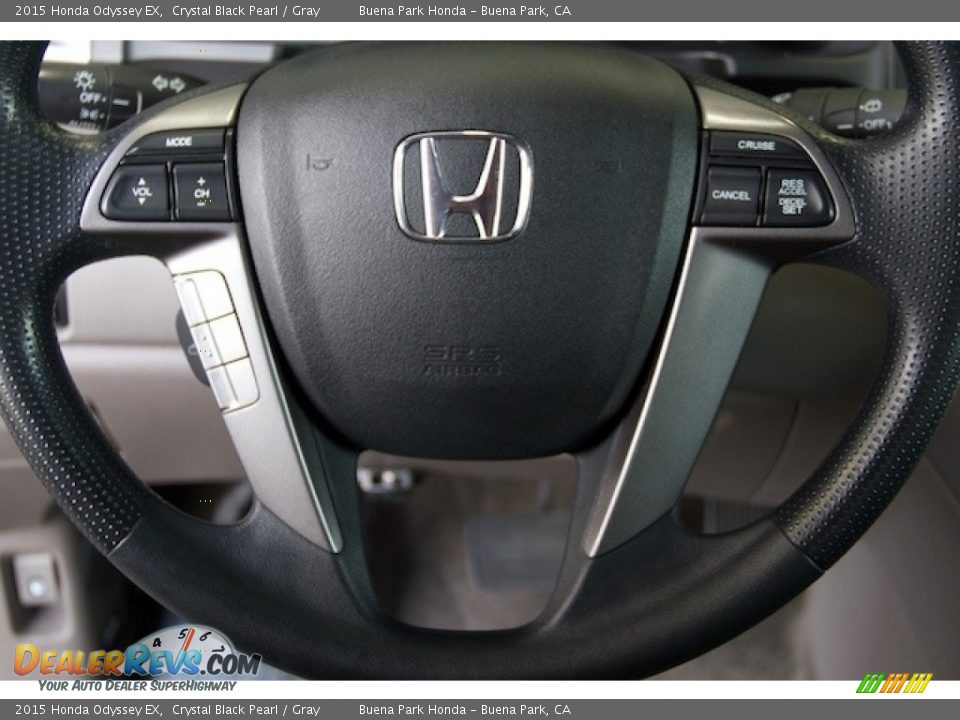 2015 Honda Odyssey EX Crystal Black Pearl / Gray Photo #11
